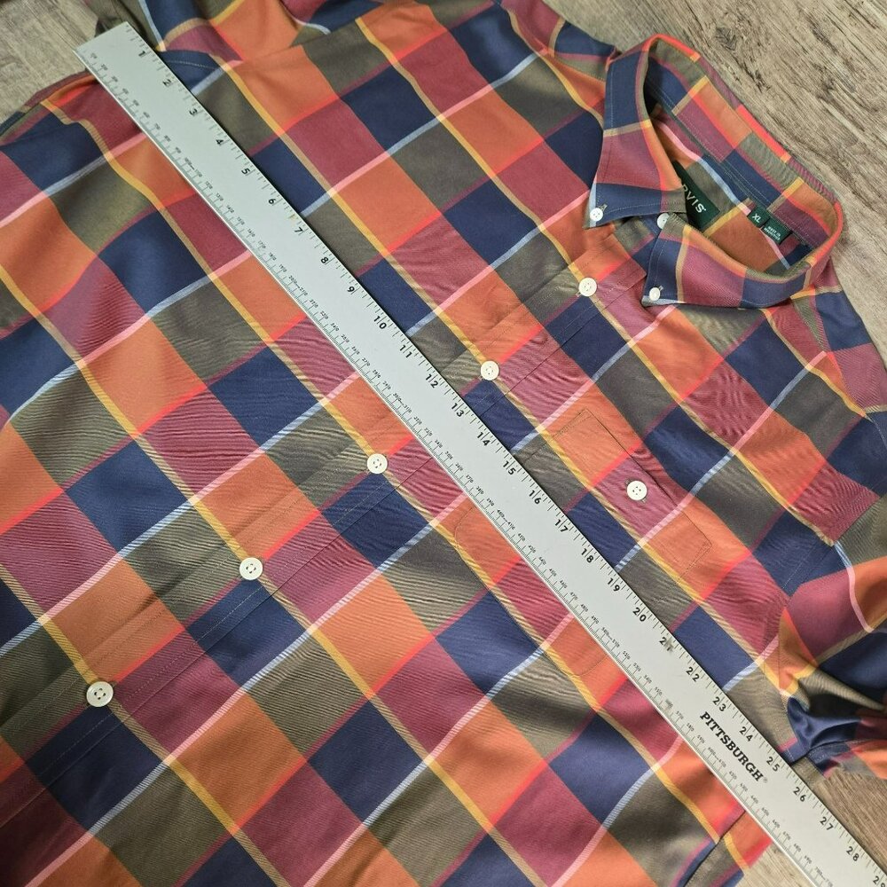 Orvis Mens Wrinkle-Free Madras Plaid Button-Down Shirt XL Vibrant Multicolor - Picture 7 of 12